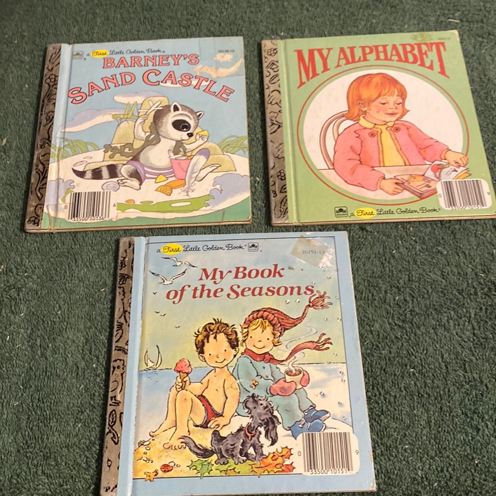 Vintage, 1981 to 1983 set of three first little golden books